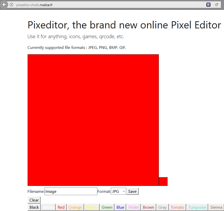 PixEditor interface